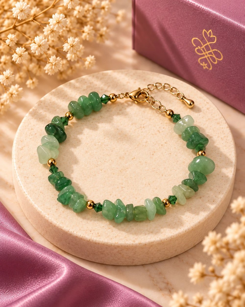 Pulsera Venturina Verde Abundancia Natural