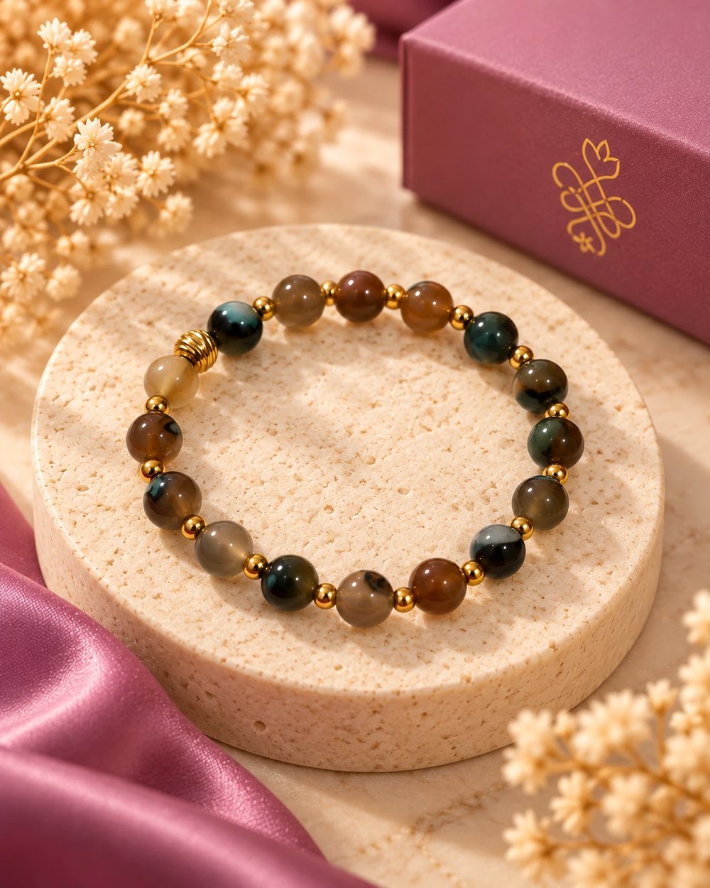 Pulsera Ágata Tierra Raíz & Fuerza