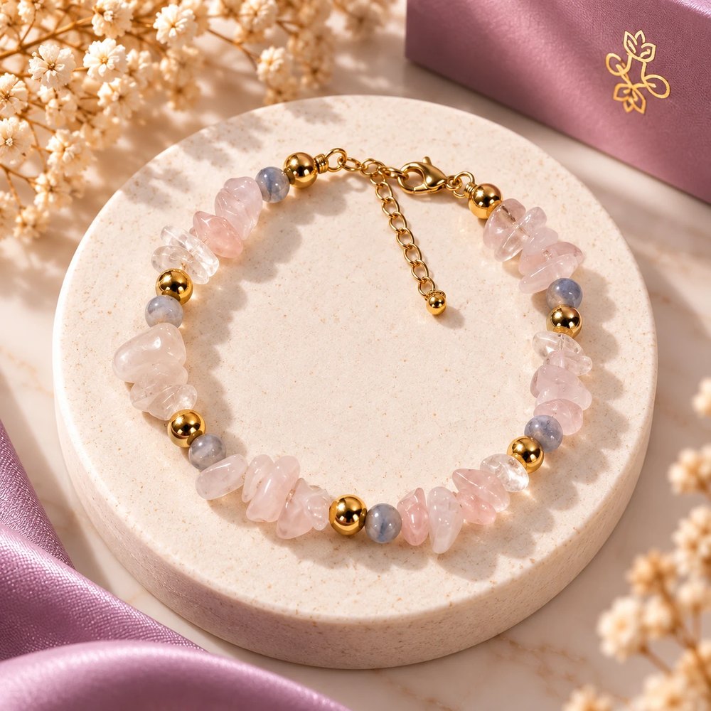 Pulsera Cuarzo Rosa Amor & Dulzura